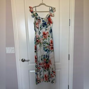 Robert Louis Blue and Green Floral Dress